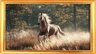 Majestic Horse Running Through Green Fields | 4K Nature TV Art Screensaver screenshot 4