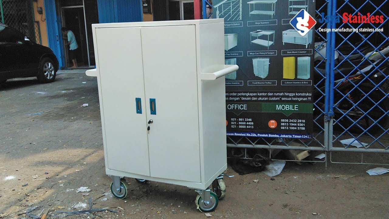 081310045708 - Trolley Cabinet Besi - Trolley medicine pesanan Rumah Sakit MMC Kuningan