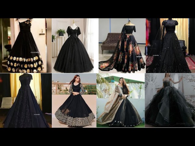 Black Color Party Wear Gown With Digital Print Dupatta Indian Designer  Clothes in USA, UK, Malaysia, South Africa, Dubai, Singapore