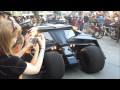 Batman The Dark Knight's Tumbler and Bat-Pod Drive Away at Tulsa Mayfest