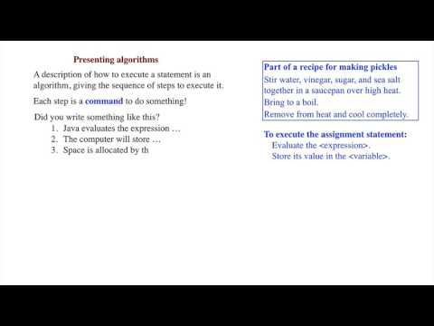 ALG01. Presenting algorithms in English
