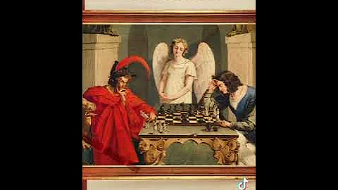 Checkmate or Chess with Satan. Painted by Moritz Retzsch. The King had one more move.
