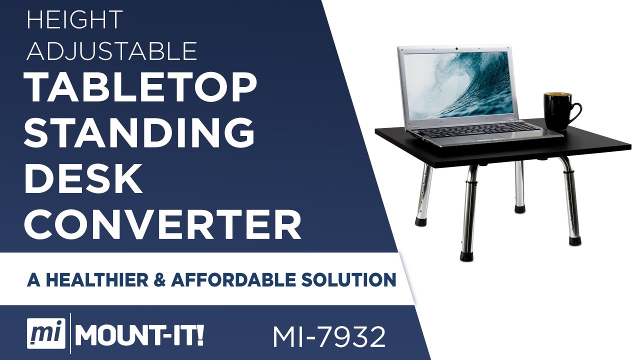Tabletop Standing Desk Extension with Height Adjustable Legs (MI7932