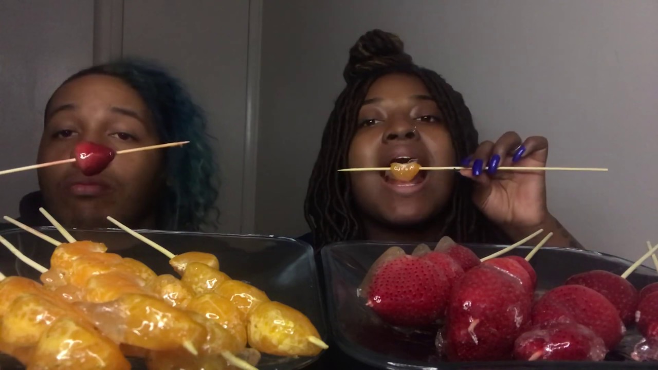 GLASS FRUIT MUKBANG 🍓🍊{TANGHULU/CANDIED FRUIT} YouTube