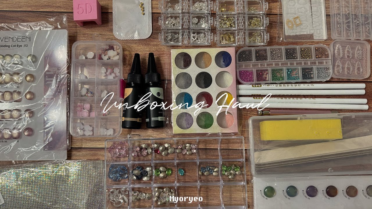 벌레가 나와버린 한 달 치 네일재료 언박싱😱 | 알리 네일 하울 (제품정보·테스트)