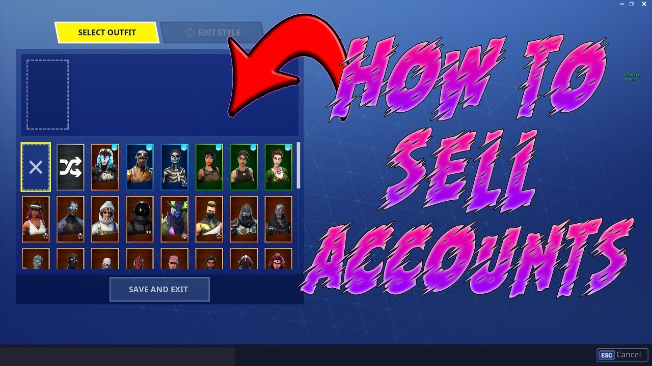 where to sell your fortnite account