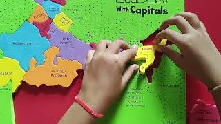 Mapology game | Map puzzle | Learn Indian map for kids | Colourful puzzle map screenshot 2