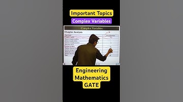 Complex Variables Important Topics | Engineering Mathematics for GATE #gate  #math