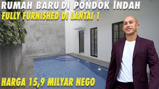 New House In Pondok Indah | Fully Furnished On 1st Floor | Price 15.9 Billion Negotiable