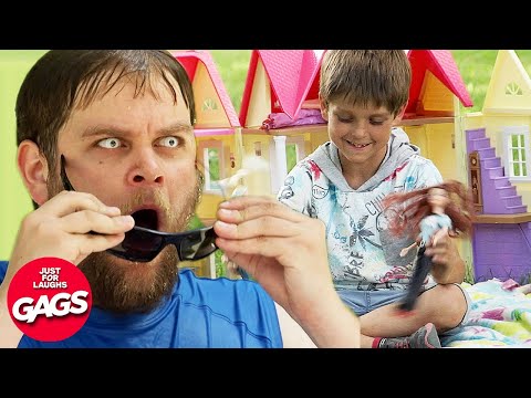 Dad Gets Mad At Son For... | Just For Laughs Gags