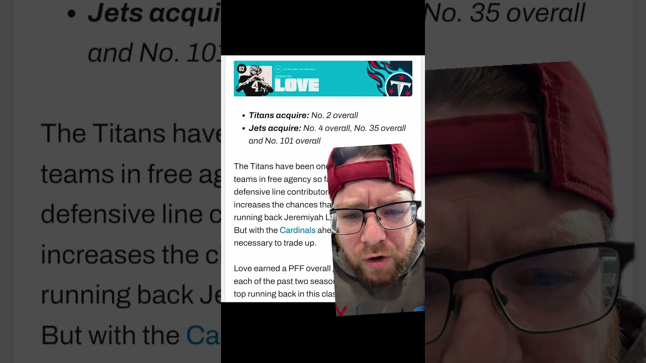 THE TENNESSEE CANNOT TRADE UP FOR ANYONE, LET ALONE JEREMIYAH LOVE!!! 🤨🤨🤨 THE TENNESSEE CANNOT TRADE UP FOR ANYONE, LET ALONE JEREMIYAH LOVE!!! 🤨🤨🤨