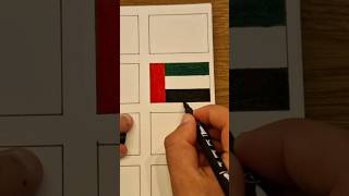 Drawing The Flag Of Uae   Flags Of The World  Part 18  shorts uae flag