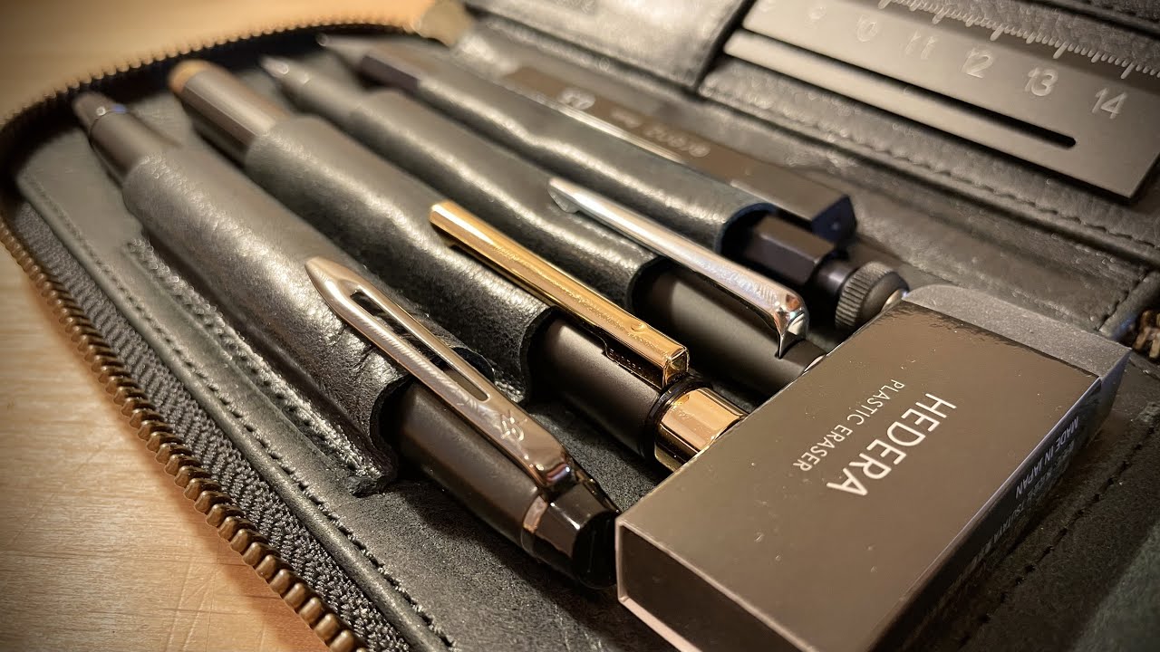 高級文具セット！大人感のある黒統一筆箱(バラ売り要相談)