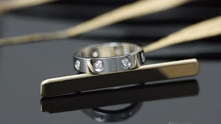 CARTIER ラブ ミニラブ リング ホワイトゴールド 8ポイント