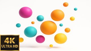 Colourful Bouncing Balls | 4K Ambient TV Background | Relaxing Motion Screensaver