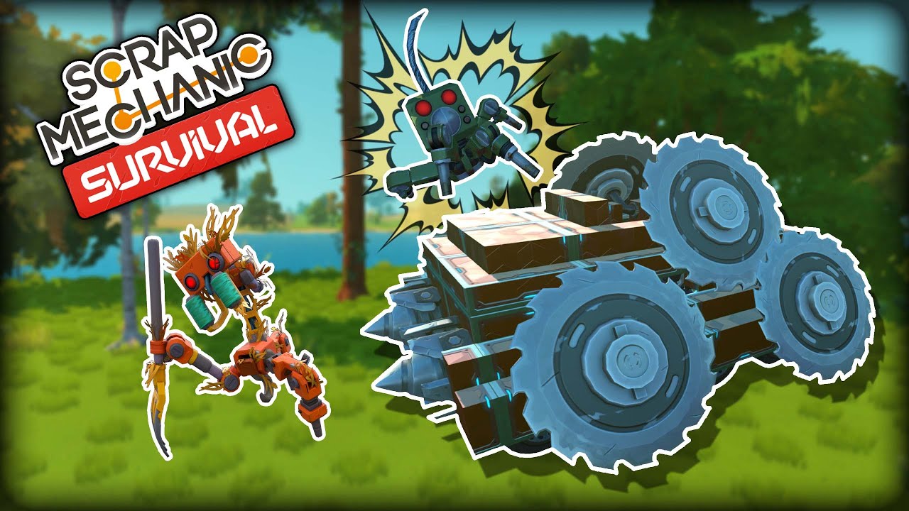 Scrap Mechanic Survival #8 I have built a mini TANK! And interceptus is its name.