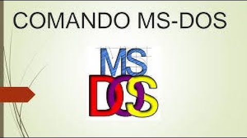 Como utilizar los principales comandos INTERNOS y EXTERNOS del MS DOS