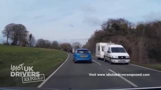Idiot UK Driver Dangerous Overtake A46 Nearmiss Caught On Dash Cam UK Roads