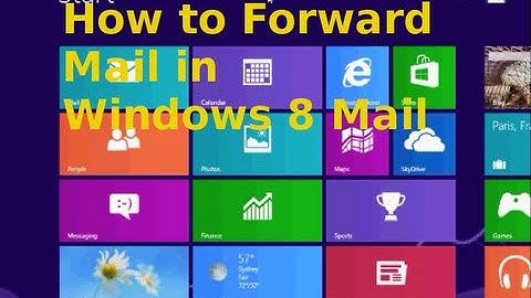 Forward Email in Windows 8 Mail
