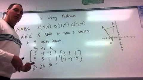 Translating polygons using matrix addition.