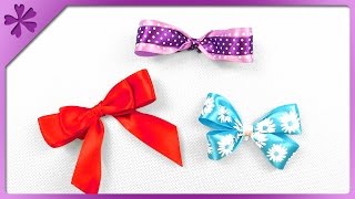 DIY 3 ideas for ribbon bows (ENG Subtitles) - Speed up #256