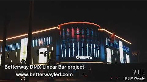 Betterway High-end Building Facade  Project Sharing-- use DMX Linear Bar