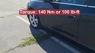 2010-2015 Chevy Cruze lug nut torque
