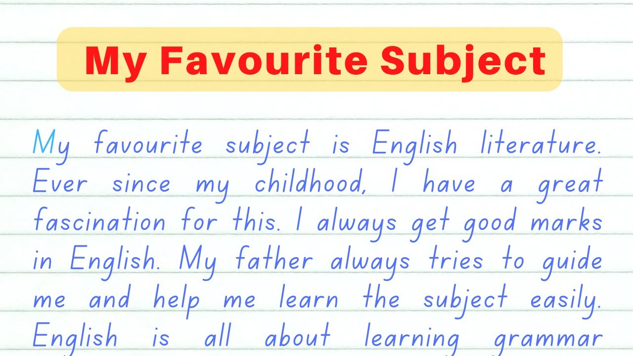 my favourite subject essay 70 words
