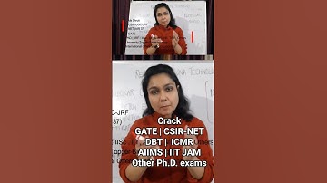 Crack GATE | CSIR-NET | DBT-JRF | ICMR-JRF | AIIMS | IIT JAM | GAT-B | Other Ph.D. exams
