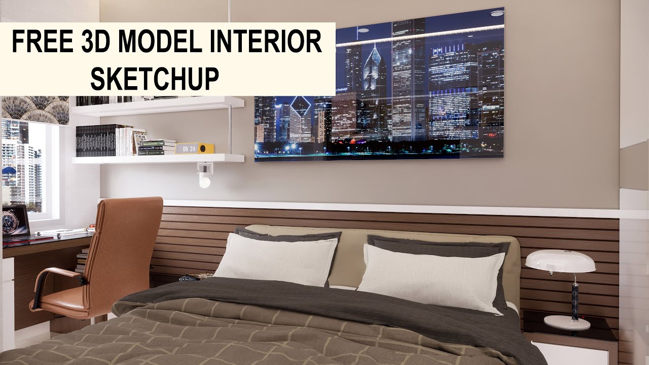 Desain Interior Apartemen tipe Studio kamar tidur dapur  