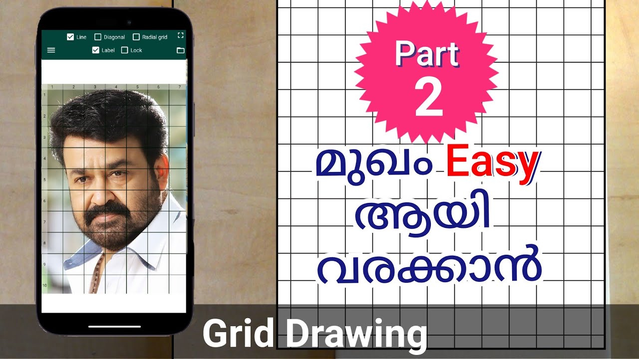 How to draw Outline using grid method - A to Z about grid method # ...