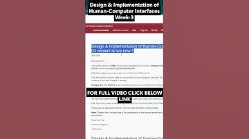 NPTEL Design & Implementation of Human‑Computer Interfaces Week 3 Assignment Answers | Jul–Dec 2025