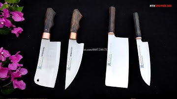 DAO PHÚC SEN, BỘ  DAO THÉP TRẮNG  CỰC ĐỈNH_ HÀNG CHUẨN CỦA HTX DAO PHÚC SEN