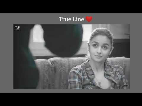 True Line   Dear Zindagi Movie of best dialogue kursi  Shahrukh Khan  Alia Bhatt  Status