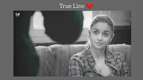 True Line 💯√√ || Dear Zindagi Movie of best dialogue kursi || Shahrukh Khan || Alia Bhatt || Status