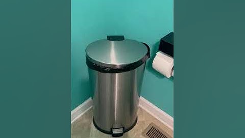 Amazon Basics Smudge Resistant Rectangular Trash Can With Soft Close Foot Pedal Review