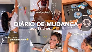 DIÁRIO DE MUDANÇA aos 19🔑 #5 | geladeira, fogão, mesa, compras… *realizada* 🥹