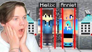 ZACHRAŇUJI YOUTUBERY Z MINECRAFT VĚZENÍ! @AnnieTka @helix8150