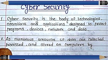 10 lines on Cyber Security |Short essay on cyber security |English essay on cyber security awareness