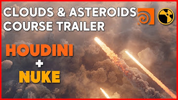 Cinematic Asteroids & Clouds: Houdini & Nuke Deep Compositing Course TRAILER #compositing #houdini