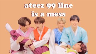 ateez 99' line is a mess
