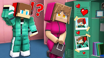 JJ PLAYER fell in LOVE with GIRL GUARD in SQUID GAME - Minecraft Maizen