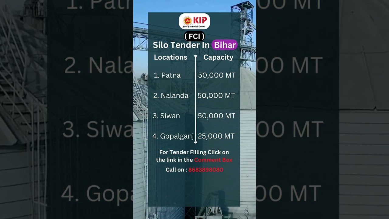 Silo Tender In Bihar | Silo Warehouse tender | Subsidy on Silo Tender| Subsidy Updates 
