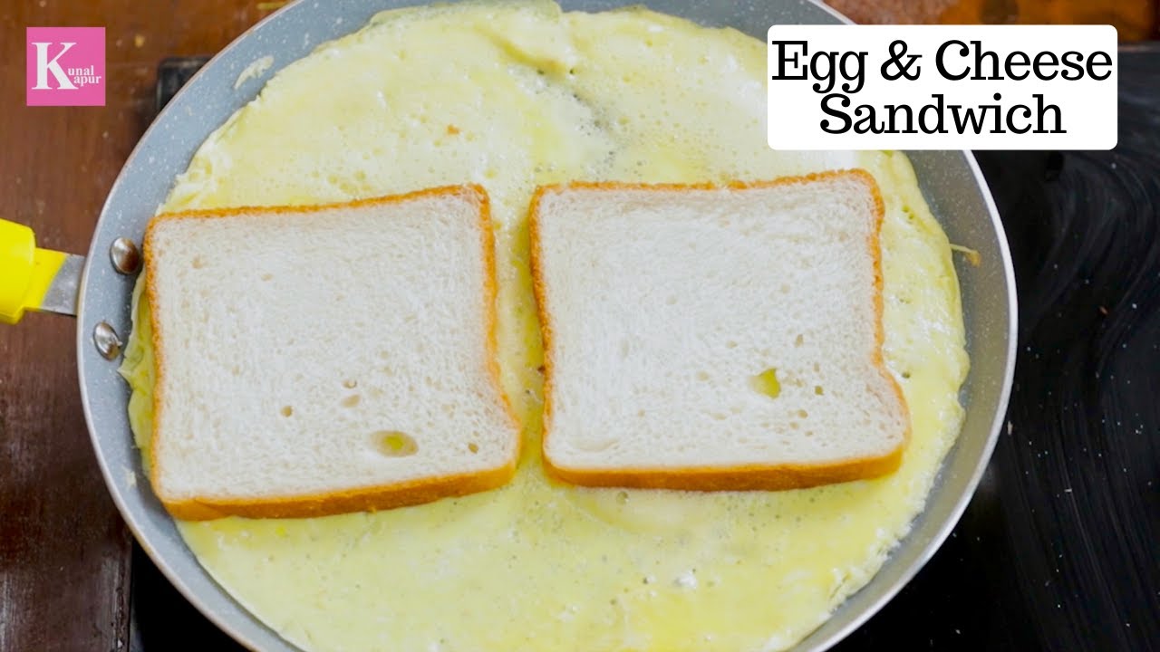 Cheesy Bread Omelette Sandwich Recipe | Easy Breakfast Recipes Kunal Kapur | Egg Recipes Anda Bread