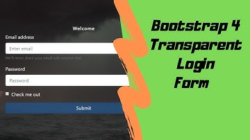 Bootstrap 4 login form in 5 min/ with glass effect & background image/ Bootstrap 4 useful tutorial 1