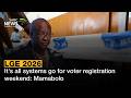 It's all systems go for voter registration weekend: Mamabolo