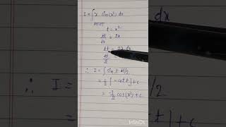 👉 Class 12 Integration Trick 😱 | ∫x sin(x²) dx Easy Method | Board Exam 2026 #shorts