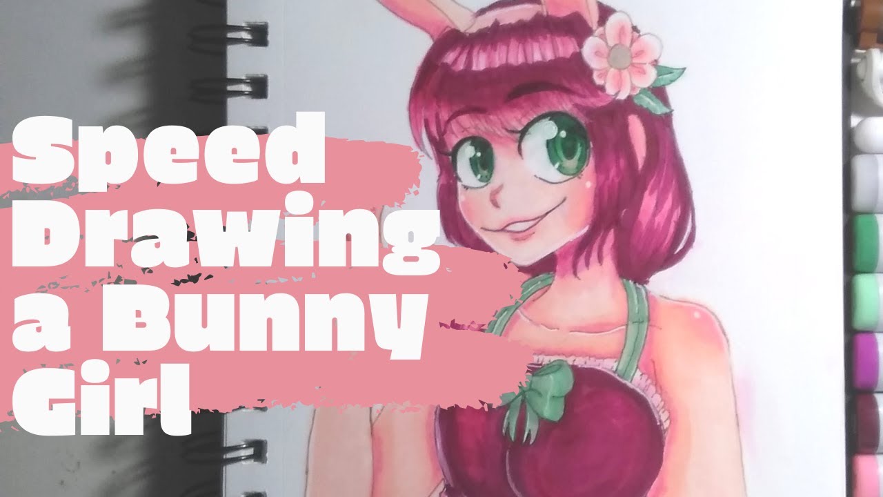 Speed-Drawing a Bunny Girl! | Copic Markers - YouTube
