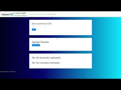 Tutorial Sistema de Consultas Médicas (ComDis) Hospital Posadas