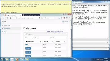 Implementasi keamanan database nota penjualan dengan algoritma affine cipher dan algoritma wake